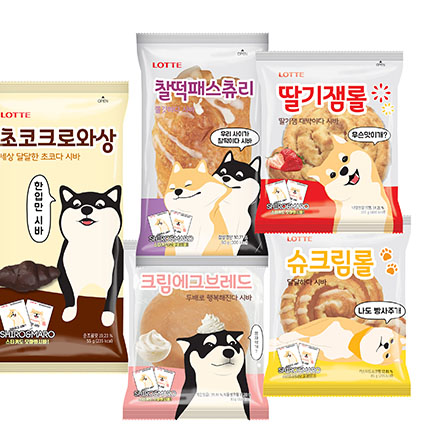  롯데제과, `시로앤마로` 캐릭터빵 5종 출시