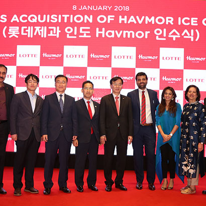  롯데제과, 인도 아이스크림 업체 `하브모어` 인수식 가져