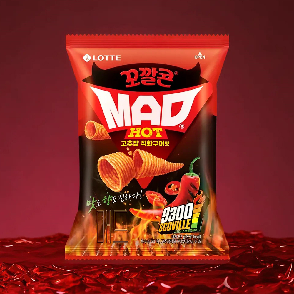  롯데웰푸드, ‘꼬깔콘 매드핫(MAD HOT)’ 브랜드 론칭 강렬한 K-매운맛의 꼬깔콘으로 맵부심 자극