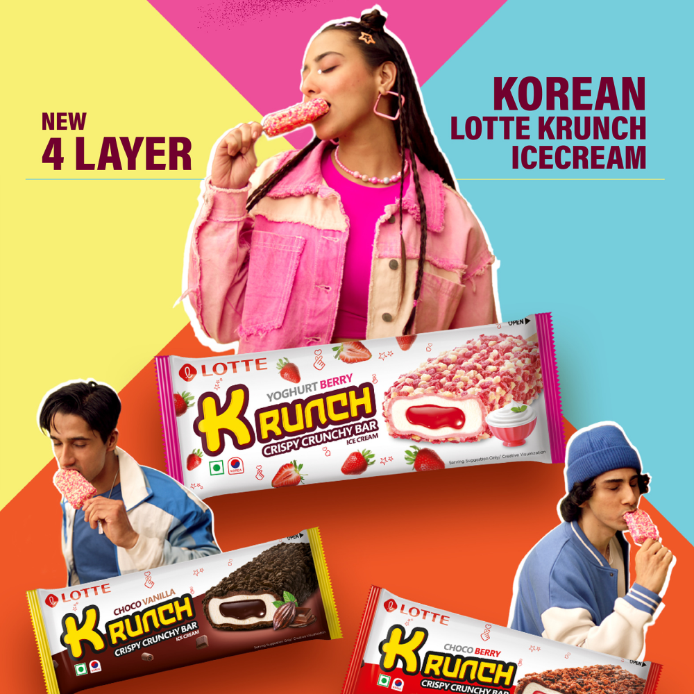  롯데웰푸드, 돼지바(현지명: Krunch)로 인도 시장 공략