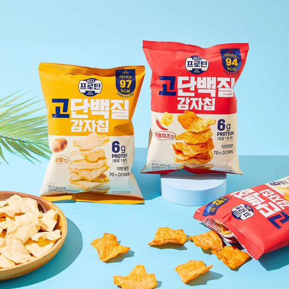  감자칩, 이제 단백질로 먹자! 맛은 그대로, 칼로리는 걱정 없이!