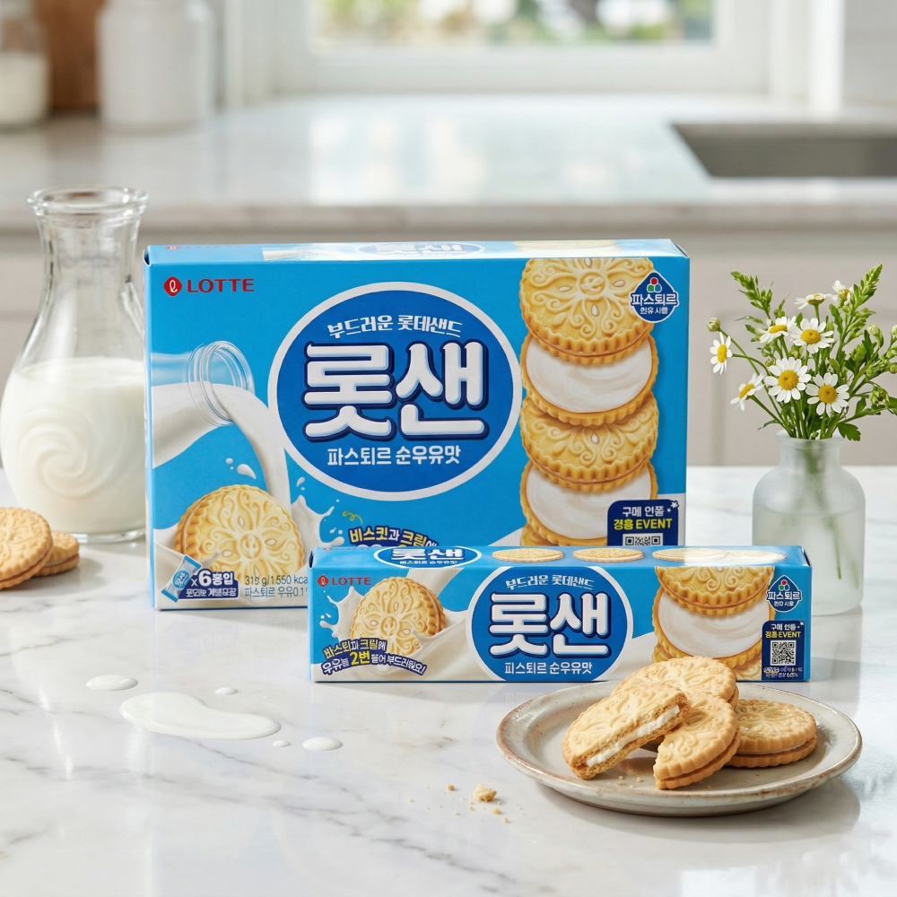 롯데웰푸드, 부드럽고 고소한 풍미 ‘롯샌 파스퇴르 순우유맛’ 출시
