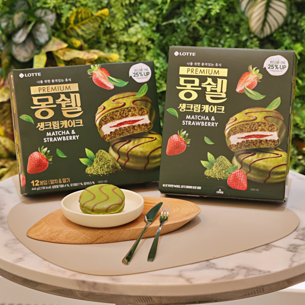  롯데웰푸드, ‘프리미엄 몽쉘 말차&딸기’ 정규 제품으로 프리미엄 전략 강화해 미식 경험 전달